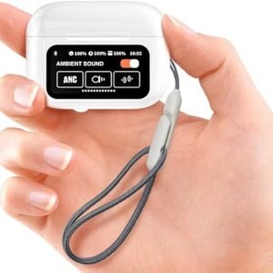 A9 Pro Wireless Bluetooth Earbuds with ANC Noise Cancelling & LED Screen (White)