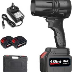 Cordless Leaf Blower – Portable Handheld Turbo Jet Dust Cleaner with Adjustable Speed & 2 Batteries