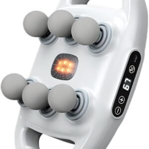Cuifati Deep Tissue Massage Gun with 6 Heads & 9 Modes – Full Body Percussion Massager (White)