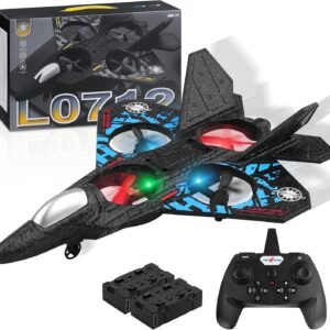 Henakmsl RC Aeroplane L0712 – Remote Control Fighter Plane with Lights & USB Charging