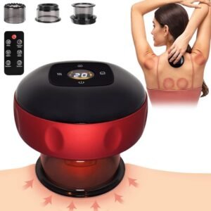 DMG 3-in-1 Remote Control Electric Cupping Therapy Massager – Cellulite Remover with Red Light & 2 Replaceable Cups