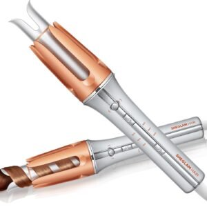 SHEGLAM Automatic Curling Iron – 1¼ Inch Rotating Hair Curler with 3 Temperature Settings, Fast Heating, 2-Way Rotation, Anti-Scald & Automatic Shut-Off